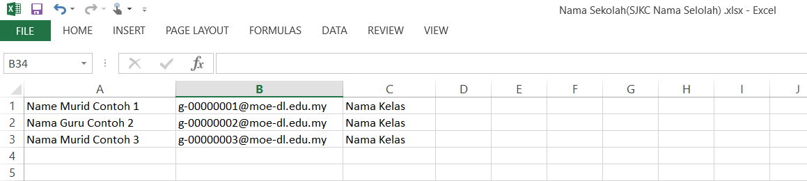 Contoh Excel Data